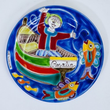 Circular Plate DS 18 cm PT18DS-34 Fisherman Circular Plate DS 18 cm PT18DS-34 Fisherman